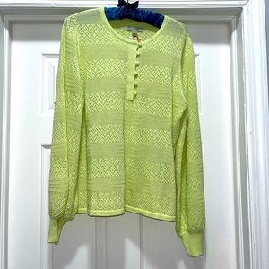 Neon green knit sweater